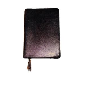 NIV Large Print Thinline Bible 1996 Black Bonded Leather Damaged Ribbon